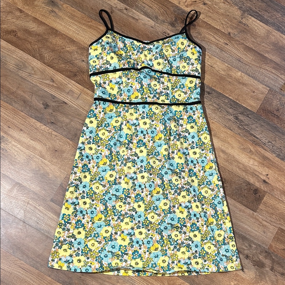 Sag Harbor Floral Sundress with Black Accents